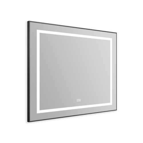 Зеркало в ванную BelBagno Kraft SPC-KRAFT-885-785-TCH-WARM-NERO 89х79 цвет черный - фото 2