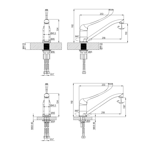Смеситель LeMark Project LM4634C на раковину хром - фото 2