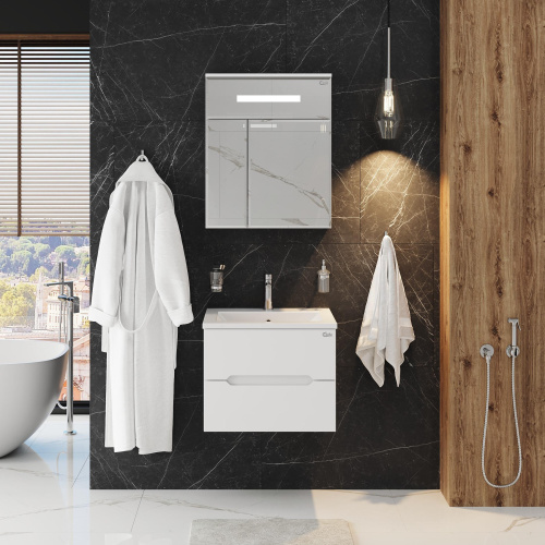 Тумба под раковину Onika Айленд 106114 58х46х46 подвесная - фото 4