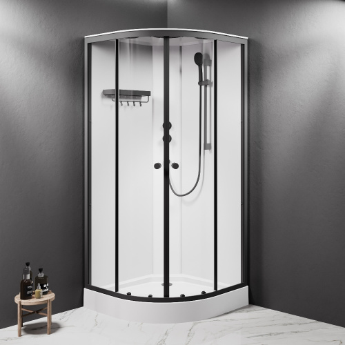 Душевая кабина Am.Pm X-Joy W94C-401-090BT 90х90 четверть круга без крыши ориентация универсальная