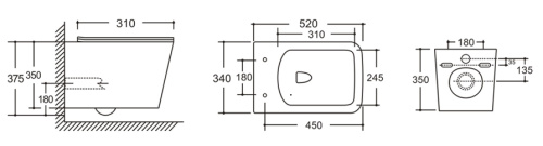 Унитаз подвесной Logan 00331868 белый с сиденьем микролифт безободковый каскадный смыв - фото 2