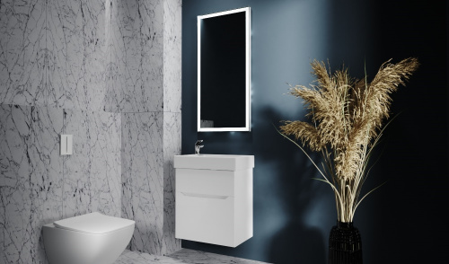 Тумба под раковину Jorno FOLK Folk.01.55/P/W/JR 52х32х55 подвесная цвет белый - фото 4