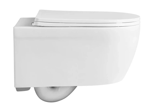 Чаша унитаза подвесная Arrow AHB2105H цвет белый без сиденья безободковая каскадный смыв - фото 4