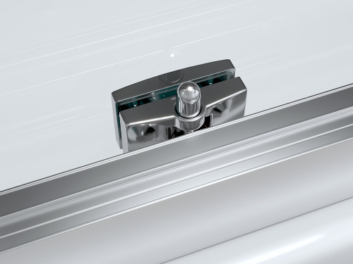 Душевая дверь Abber Schwarzer Diamant AG33140H 140х195 стекло прозрачное профиль хром глянцевый - фото 5