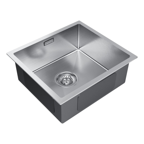 Кухонная мойка Paulmark ALLER 44 UNI PM904444-BS 39х39 цвет брашированная нержавеющая сталь поверхность матовая - фото 2