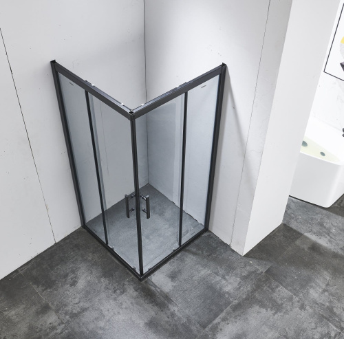 Душевой уголок Timo Imwei YL-9002B 90х90 стекло матовое профиль хром с поддоном - фото 2