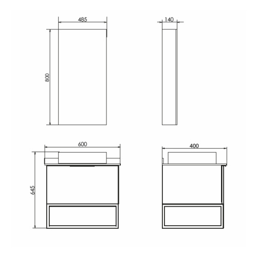 Зеркало-шкаф Comforty Порто 00-00009233CF 49х14х80 подвесной цвет дуб дымчатый - фото 2