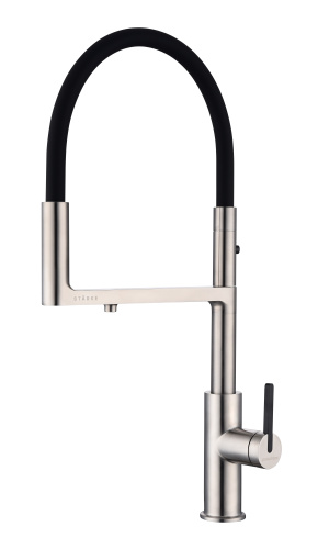 Смеситель для кухни Paulmark TORNADO To213402-BS на раковину никель