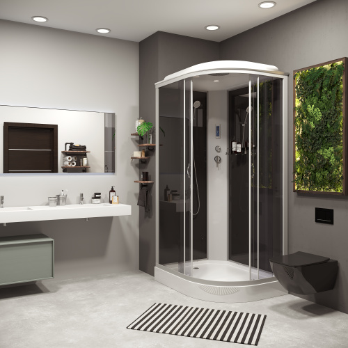 Душевая кабина Niagara Classic 35121433LP 120х80 асимметричная с крышей ориентация левая - фото 3