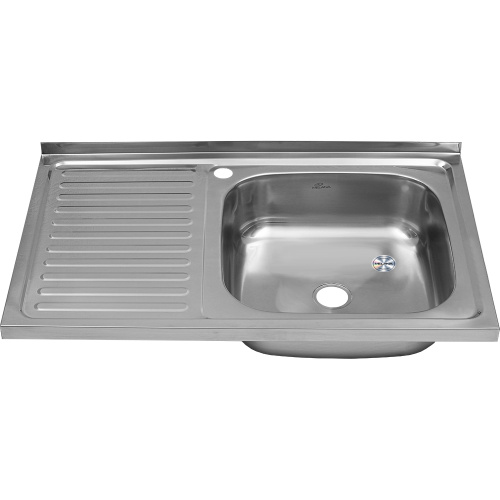 Кухонная мойка Melana 076 ta R (*20) 80х50 цвет хром поверхность Матовая - фото 2