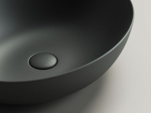 Раковина из сантехнического фарфора Ceramica Nova ELEMENT CN6017MDH 50х40 накладная цвет черный без отверстий под смеситель - фото 5