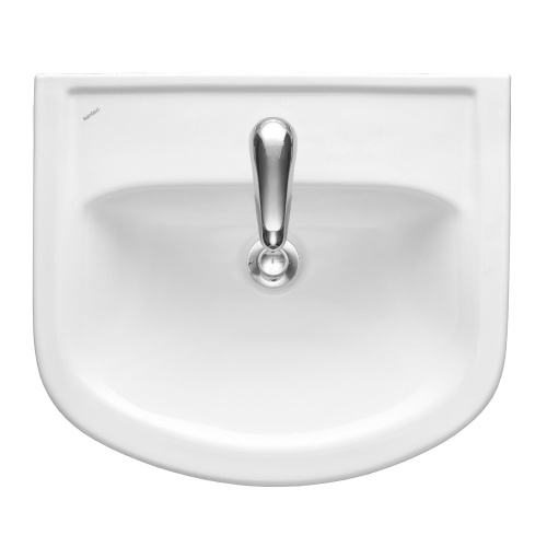 Раковина из сантехнического фарфора Onika Акватон 1.3120.1.S00.11B.0 52х44 накладная цвет белый 1 отверстие под смеситель - фото 2