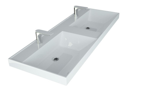 Раковина из литьевого мрамора Uperwood Classic 2911020336 120х45 полувстраиваемая цвет белый - фото 2