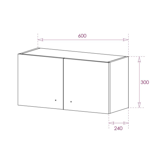 Шкаф Onika Нива 306001 60х24х30 подвесной - фото 2