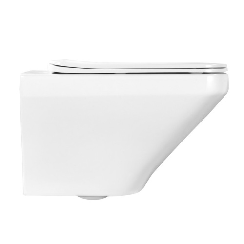 Унитаз подвесной Bond Cube F11-10 белый с сиденьем микролифт безободковый душевой смыв - фото 5