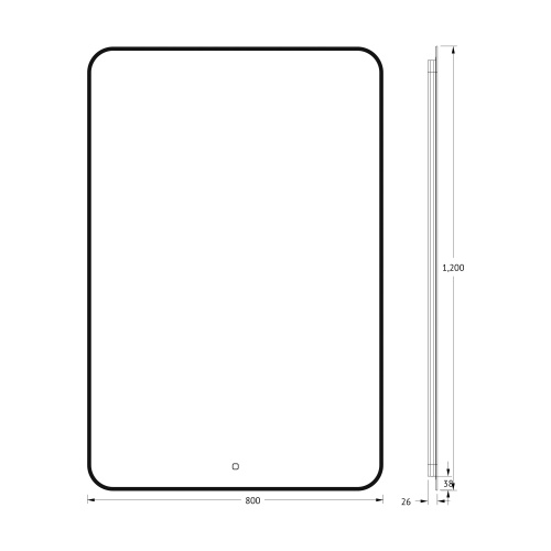 Зеркало в ванную Defesto AURA DF 2980S 80х120 - фото 2