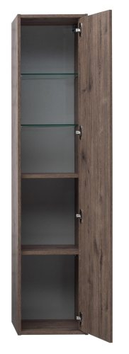 Шкаф-пенал Aquanet Lino 00253914 35х33х160 подвесной цвет темное дерево - фото 4