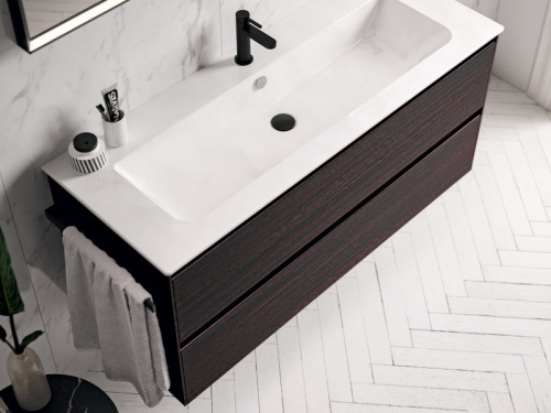 Тумба под раковину Berloni Bagno WAKBS2C6DIC 1442 120х46х55 подвесная цвет черный