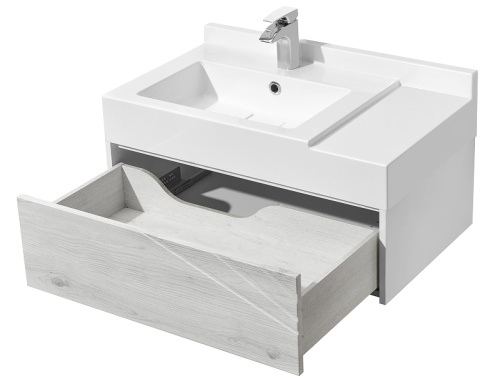 Тумба под раковину Aquaton Сакура 1A236401SKW80 80х47х24 подвесная цвет светлое дерево - фото 2