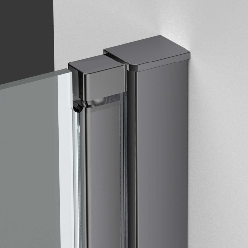 Душевая дверь Vincea Alpha VDP-3AL800CLGM 80х195 стекло прозрачное профиль вороненая сталь - фото 2