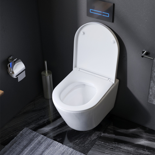 Унитаз подвесной Am.Pm Sense C741701SC белый с сиденьем микролифт безободковый каскадный смыв - фото 4