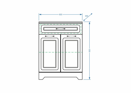 Комод Stella Polar Кармела ольха SP-00000190 60х30х82 напольный цвет белый - фото 2