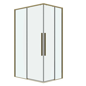 Душевой уголок Grossman Galaxy 300.K33.01.1190.32.00 110х90 стекло прозрачное профиль золото матовое без поддона