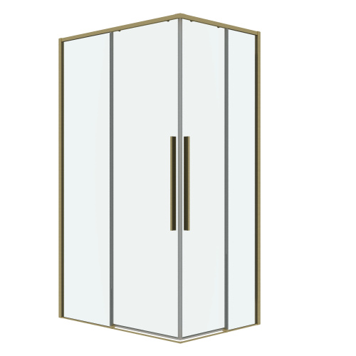 Душевой уголок Grossman Galaxy 300.K33.01.1280.32.00 120х80 стекло прозрачное профиль золото матовое без поддона