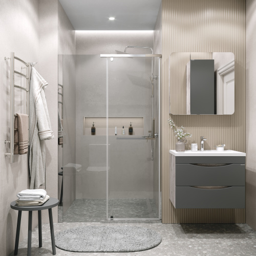 Душевая дверь Grossman Pragma 100.K33.03.120.10.00 120х195 стекло прозрачное профиль хром глянцевый - фото 4