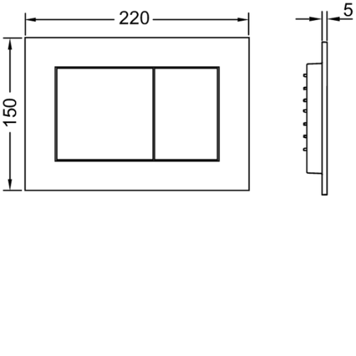 Панель смыва механическая Tece TECEplanus 9240366 цвет бронза - фото 2