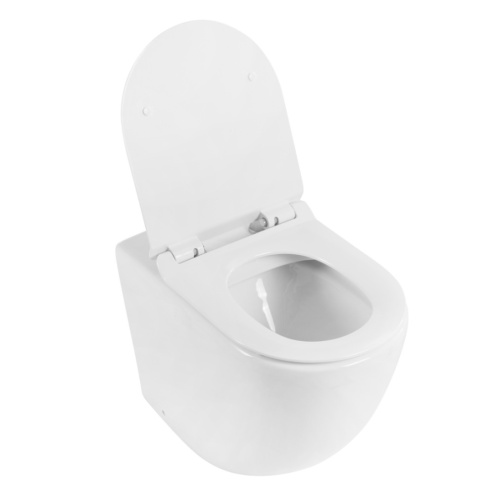 Чаша унитаза приставная BelBagno SFERA-R BB2141CBR цвет белый без сиденья безободковая каскадный смыв - фото 2