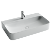 Раковина из сантехнического фарфора Ceramica Nova AURA CN2006 80х50 подвесная цвет белый 1 отверстие под смеситель