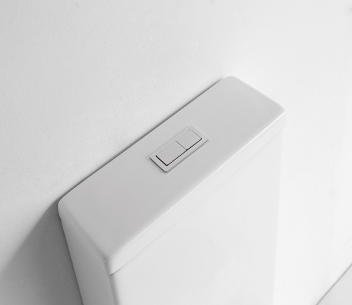 Унитаз напольный с бачком CeramaLux 2170 белый глянцевый с сиденьем микролифт безободковый каскадный смыв - фото 4