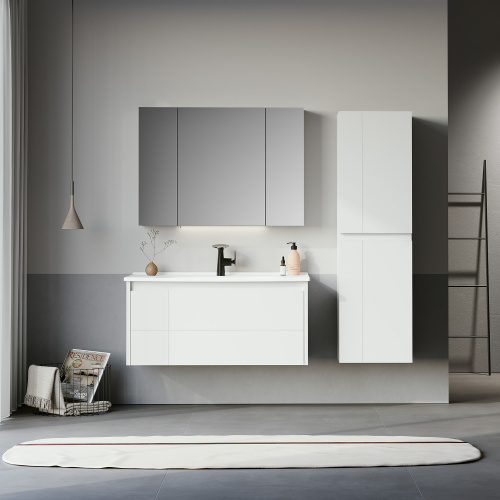 Тумба с раковиной Orka Likya 5002490 100х50х46 цвет белый матовый - фото 2