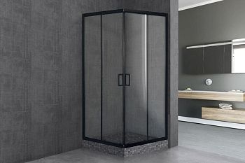 Душевой уголок Royal Bath HPD RB8090HPD-T-BL 90х80 стекло прозрачное профиль черный без поддона