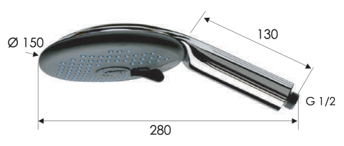 Душевая лейка Remer 318RLX округлая - фото 2