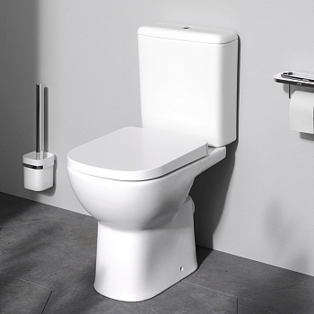 Унитаз напольный с бачком Am.Pm Sunny C85C8601SC белый с сиденьем микролифт безободковый душевой смыв