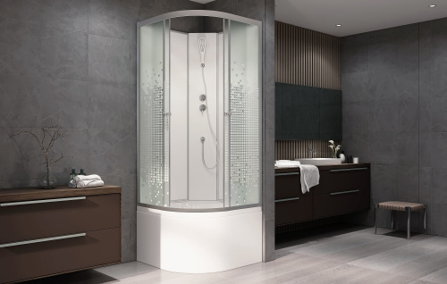 Душевая кабина AvaCan L910N 100х100 четверть круга без крыши ориентация универсальная - фото 2