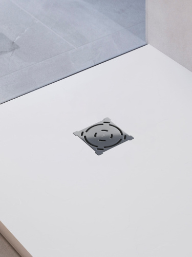 Душевой поддон из искусственного камня RGW Stone Tray (Стоун Трей) 16152010-01 100х100 белый без ножек - фото 4