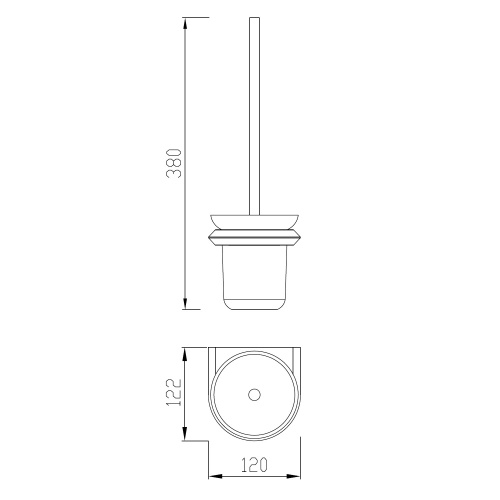 Ершик ABBER Nord AA1532 хром - фото 3