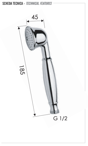 Душевая лейка Remer 323VO округлая - фото 2