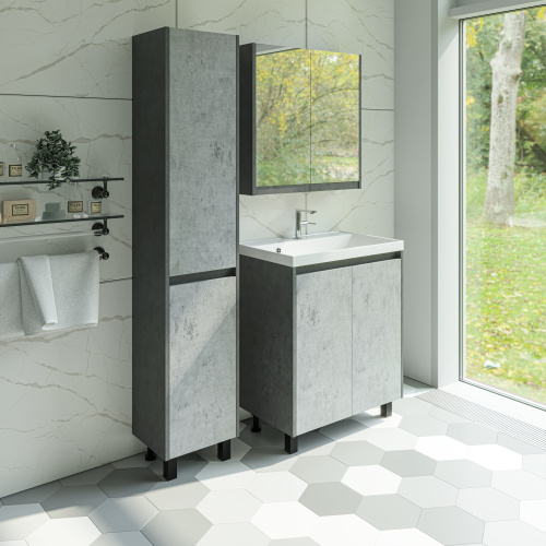 Шкаф-пенал Stella Polar Кибела SP-00001045 35х30х180 цвет серый - фото 3