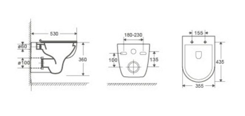 Унитаз подвесной WeltWasser 10000003811 белый глянцевый с сиденьем микролифт безободковый душевой смыв - фото 3