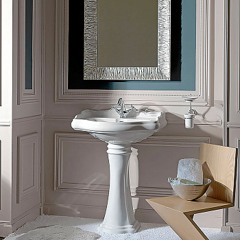 Раковина из сантехнического фарфора Kerasan Retro 104701*1 73х54 подвесная цвет белый 1 отверстие под смеситель