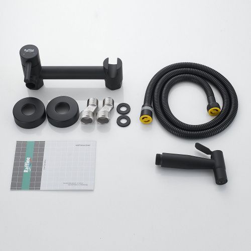 Гигиенический душ со смесителем Raffine F207H черный - фото 4