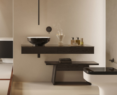 Столешница Vitra Origin 65928 121х48 накладная цвет темный вяз - фото 2