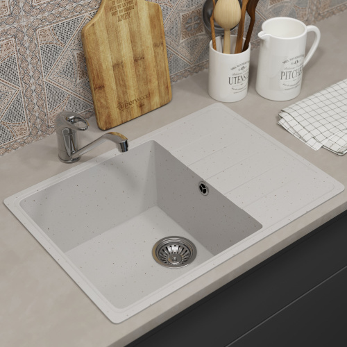 Кухонная мойка Uperwood ECON UPD-506 4910201239 60х42 цвет белый - фото 2