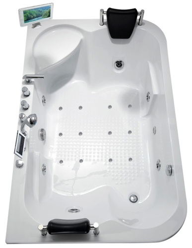 Ванна акриловая гидромассажная Gemy G9085 O R 180х116 пристенная прямоугольная с каркасом - фото 2