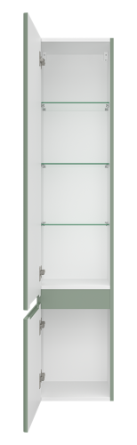 Шкаф-пенал Brevita Victory VIC-05035-080L 35х28х165 напольный/подвесной цвет зеленый - фото 3