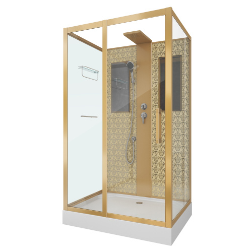 Душевая кабина Niagara Luxe 7711GBK 120х90 прямоугольная без крыши ориентация универсальная